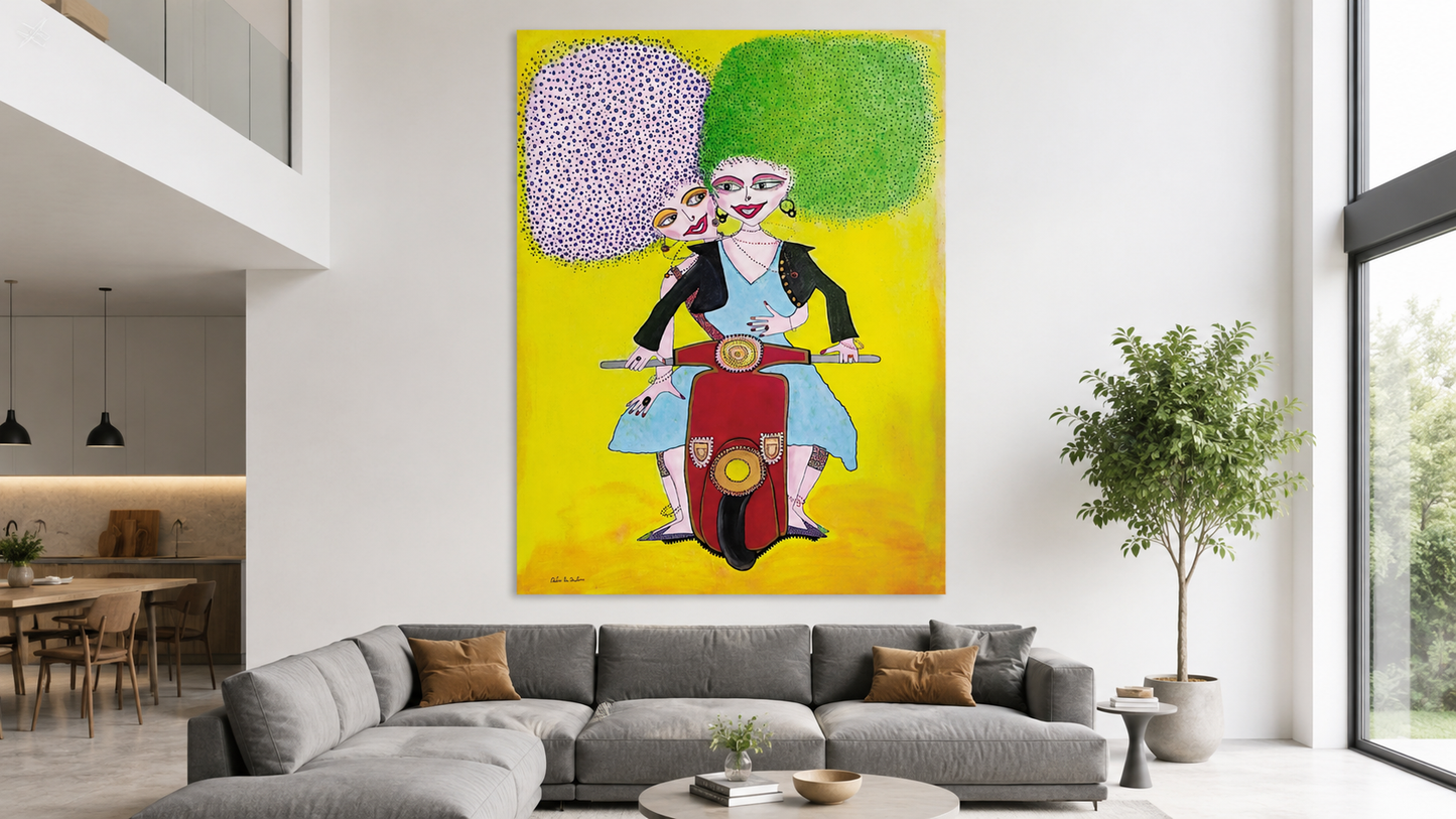 Full Throttle by Dalia Bar Shalom shown displayed on a wall in a room setting