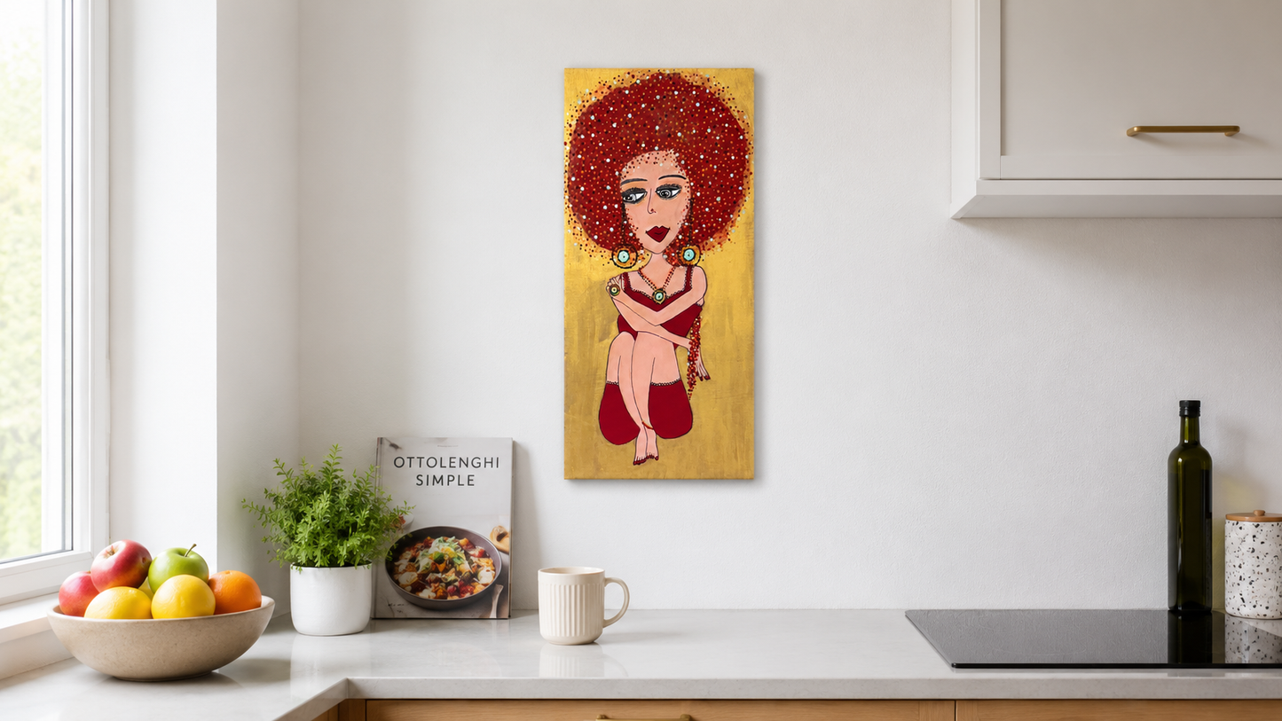 Barefoot & Free by Dalia Bar Shalom shown displayed on a wall in a room setting
