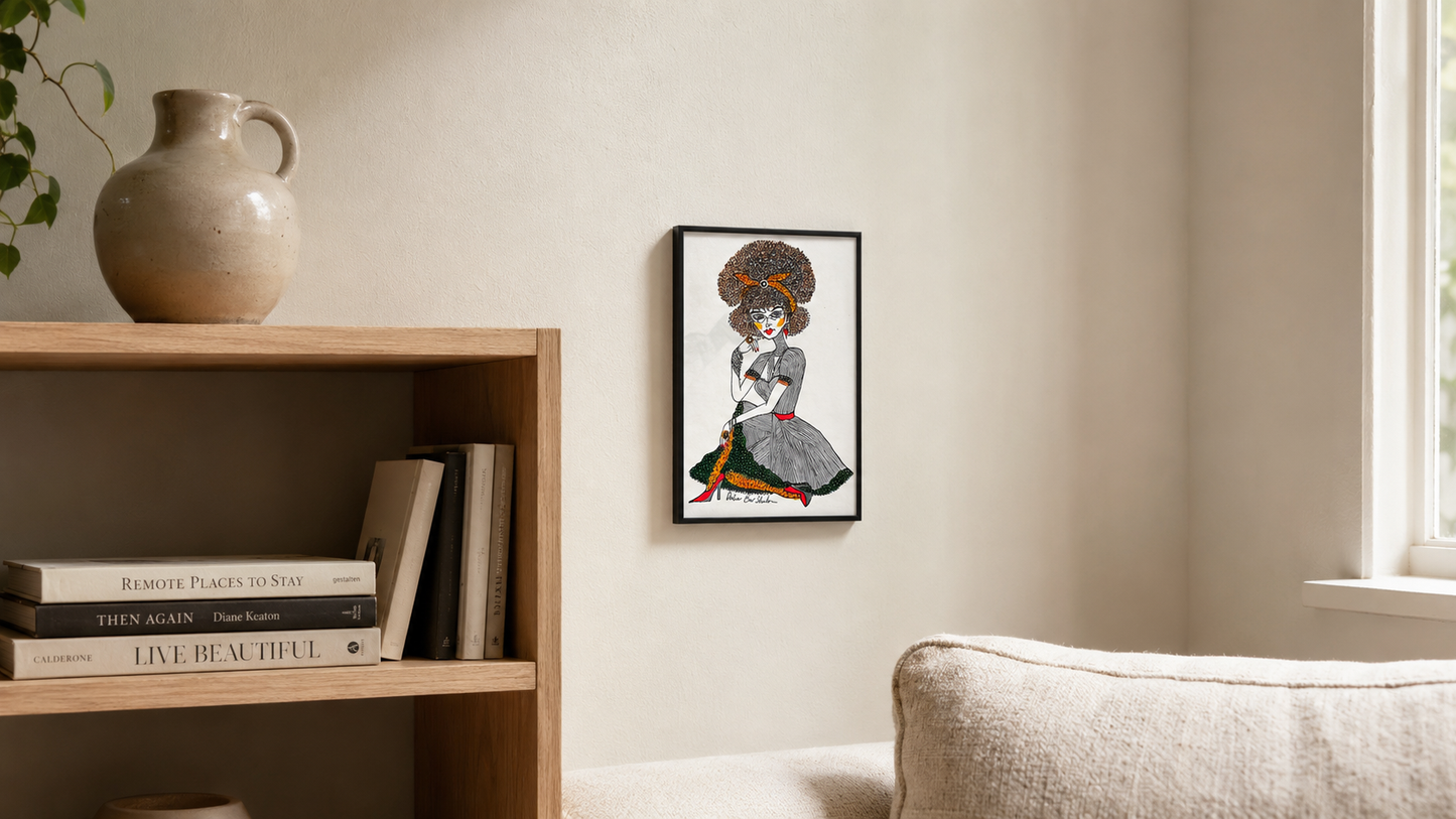 The Stylish One by Dalia Bar Shalom shown displayed on a wall in a room setting