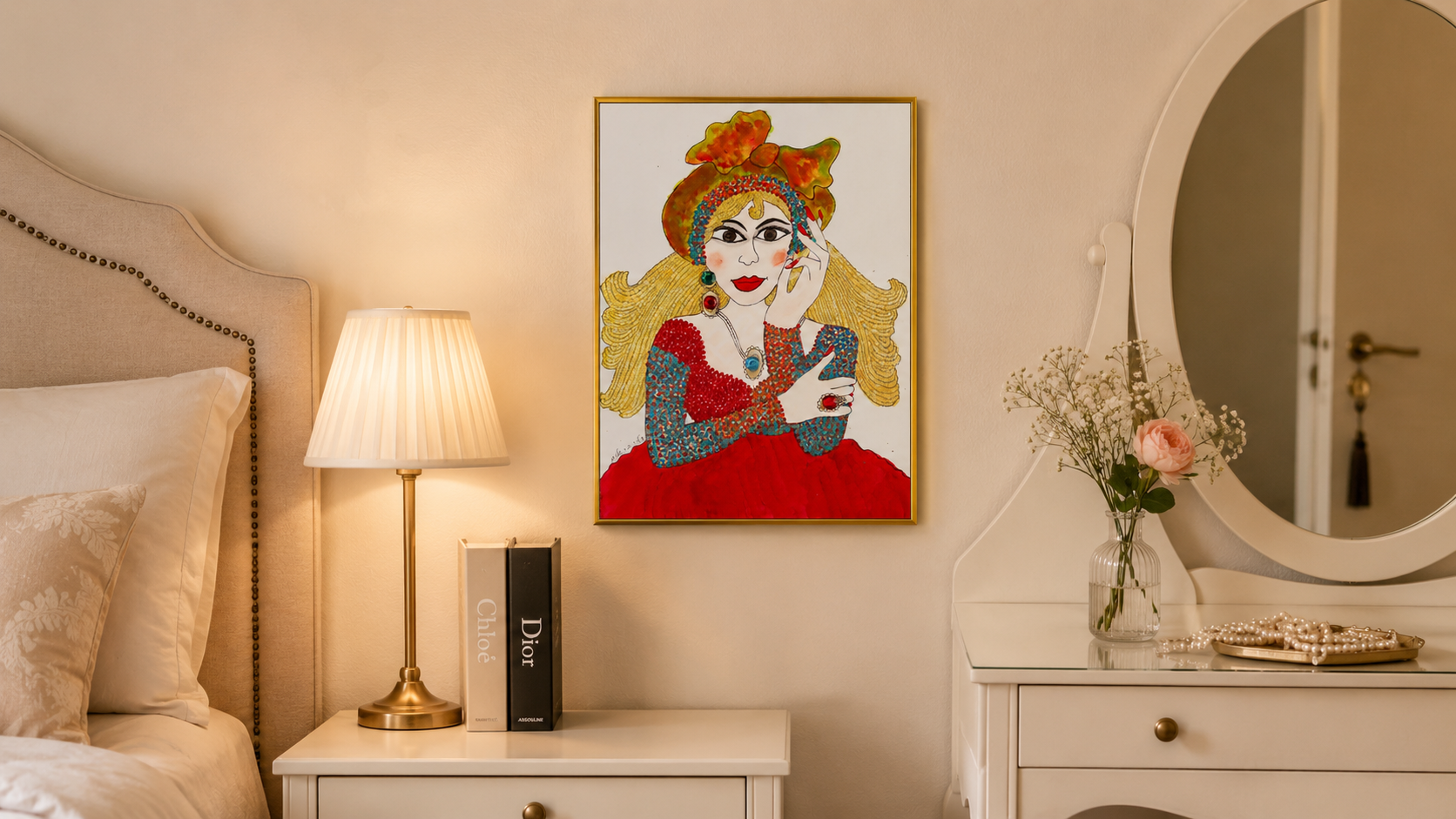 Golden Hour by Dalia Bar Shalom shown displayed on a wall in a room setting