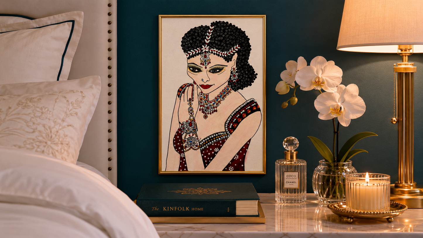 The Bride by Dalia Bar Shalom shown displayed on a wall in a room setting