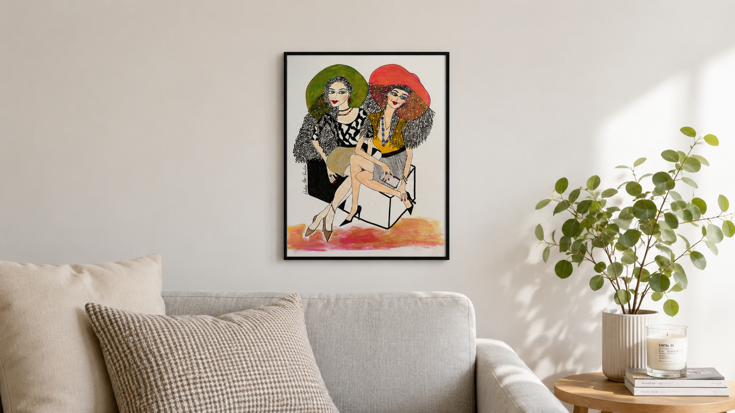 Side by Side by Dalia Bar Shalom shown displayed on a wall in a room setting