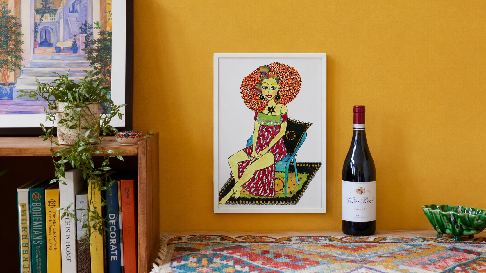 At Home by Dalia Bar Shalom shown displayed on a wall in a room setting
