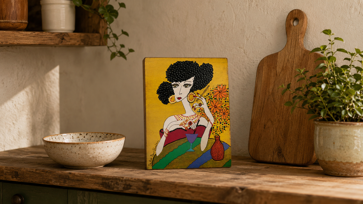 One-Woman Affair by Dalia Bar Shalom shown displayed on a wall in a room setting
